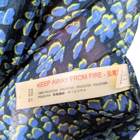 NWOT FREE PEOPLE Sleepin In Printed Chiffon Wide-Leg Pants S - Picture 8 of 11